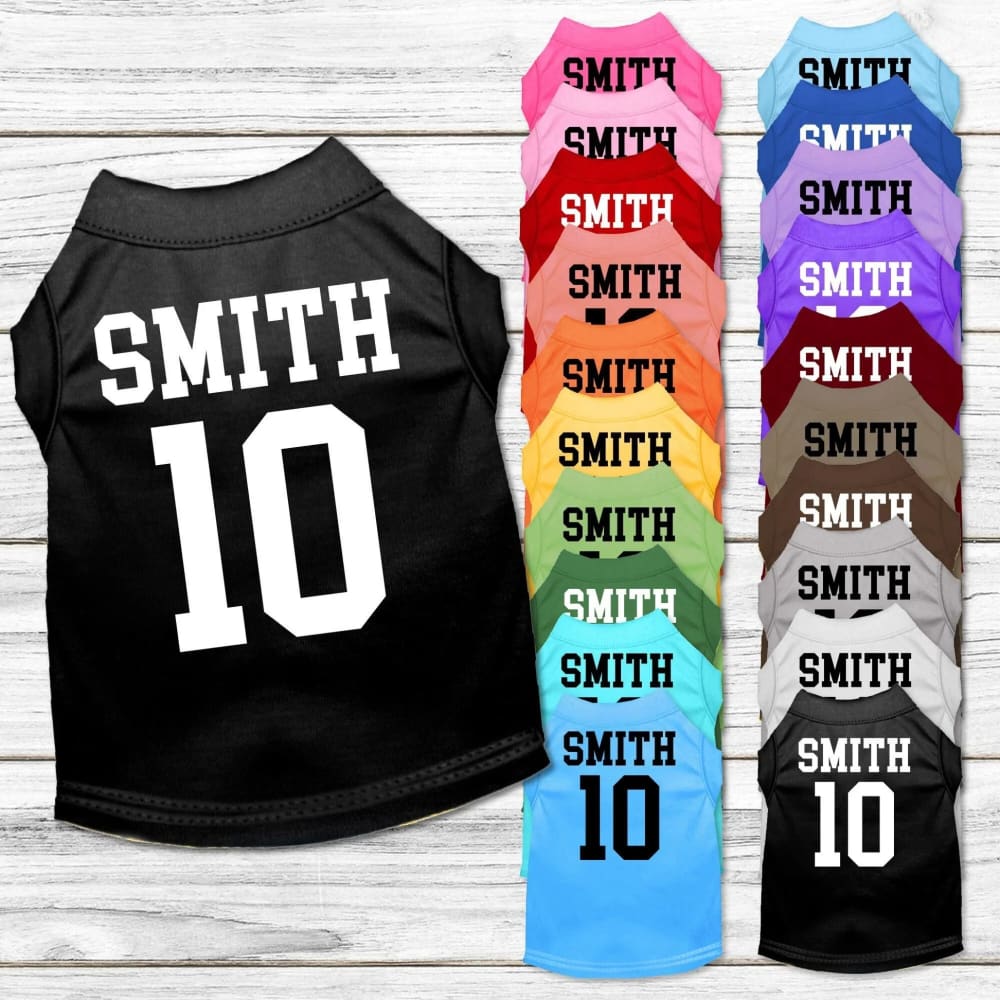 Pet Team Shirt ’Custom Names & Numbers’ for Up to 20