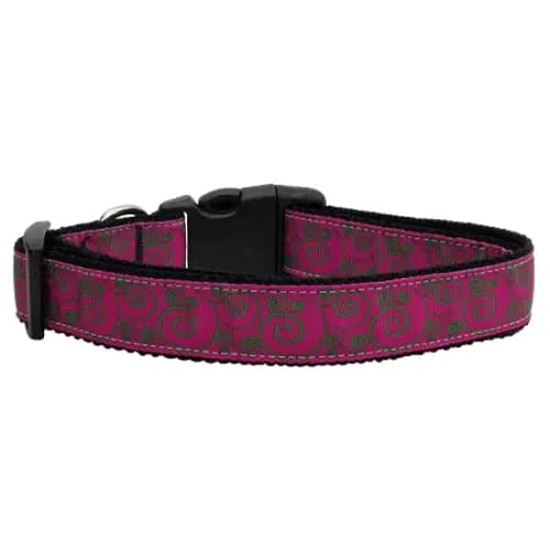 Pink And Lime Swirly Nylon Cat Collar - Cat Collars