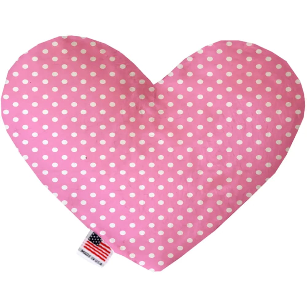 Pink Polka Dots Heart Dog Toy - Heart Dog Toys