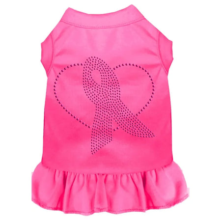 Pink Ribbon Rhinestone Pet Dress - Rhinestone Dresses