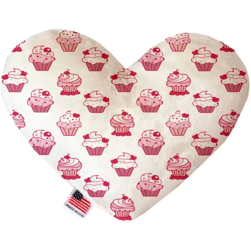 Pink Whimsy Cupcakes Heart Dog Toy - Heart Dog Toys