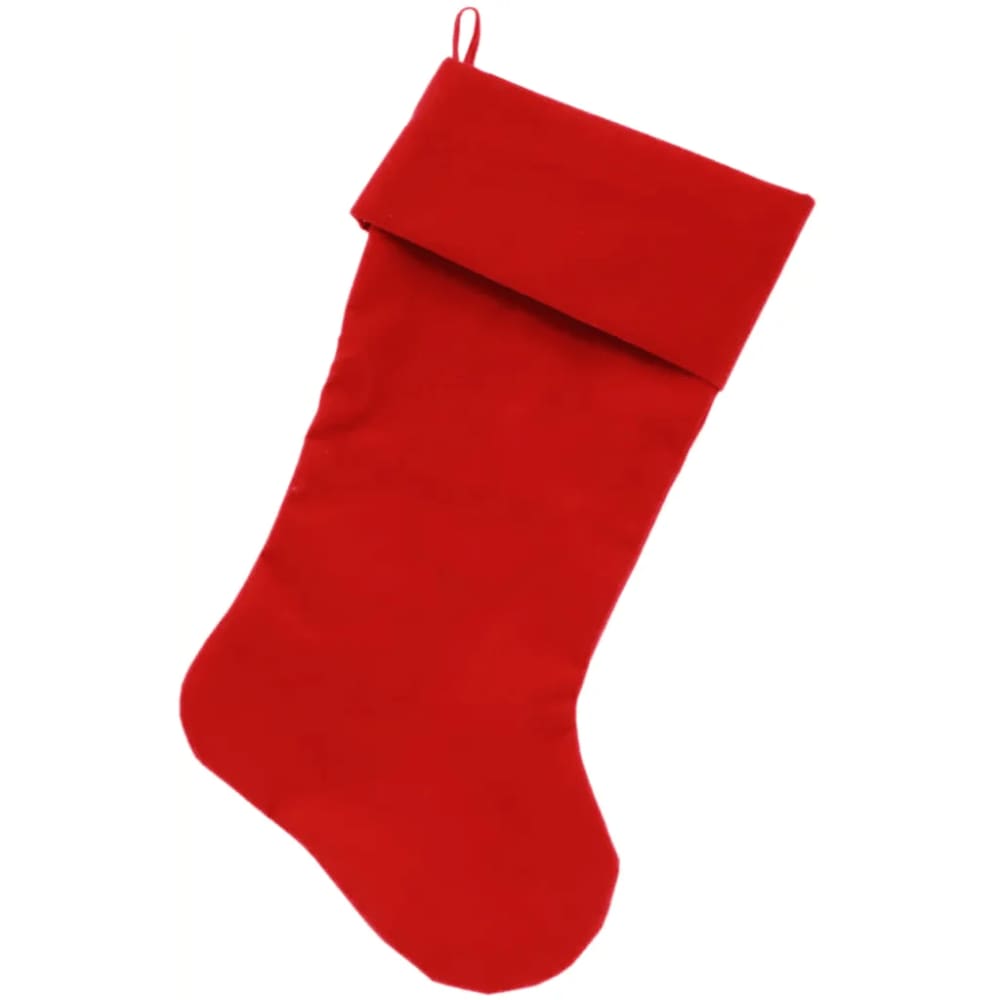 Plain Velvet 18-inch Christmas Pet Stocking - Christmas