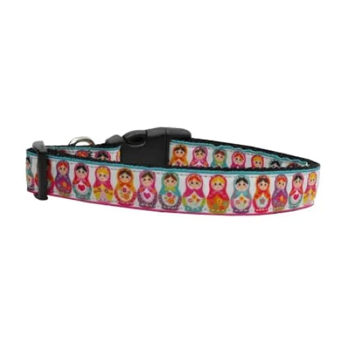 Pretty Nesting Dolls Nylon Dog Collar & Leash - Dog Collars