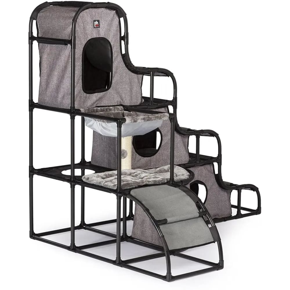 Prevue Pet Products Catville Tower - Gray Print - Cat