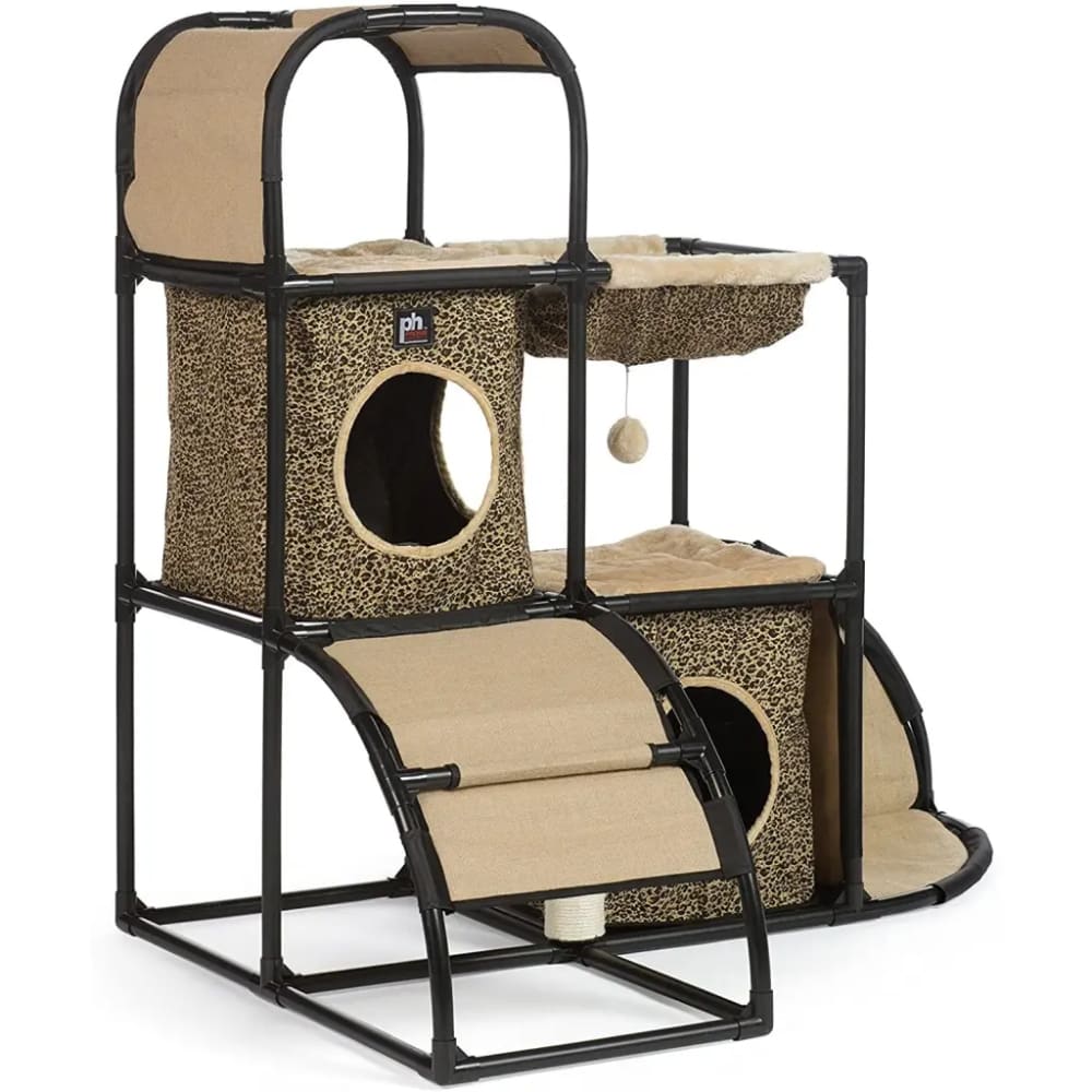 Prevue Pet Products Catville Townhome - Leopard Print - Cat