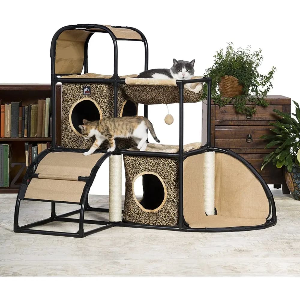 Prevue Pet Products Catville Townhome - Leopard Print - Cat