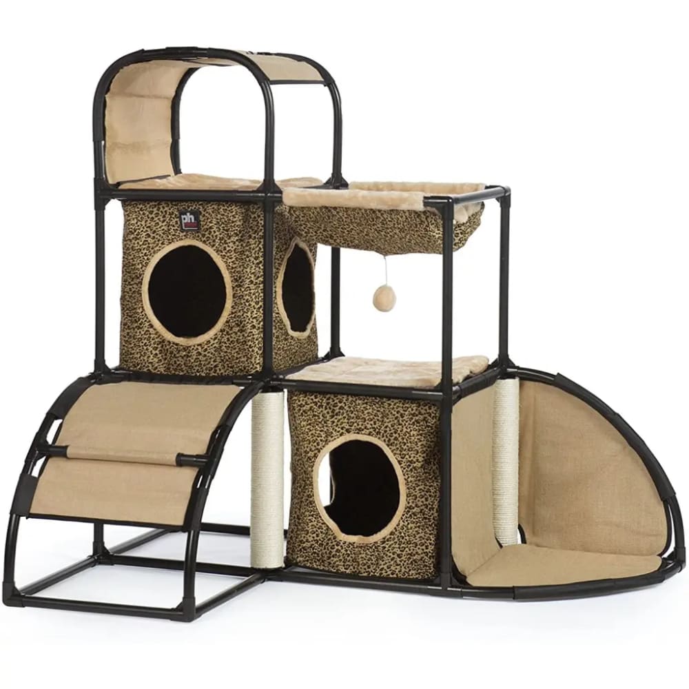 Prevue Pet Products Catville Townhome - Leopard Print - Cat