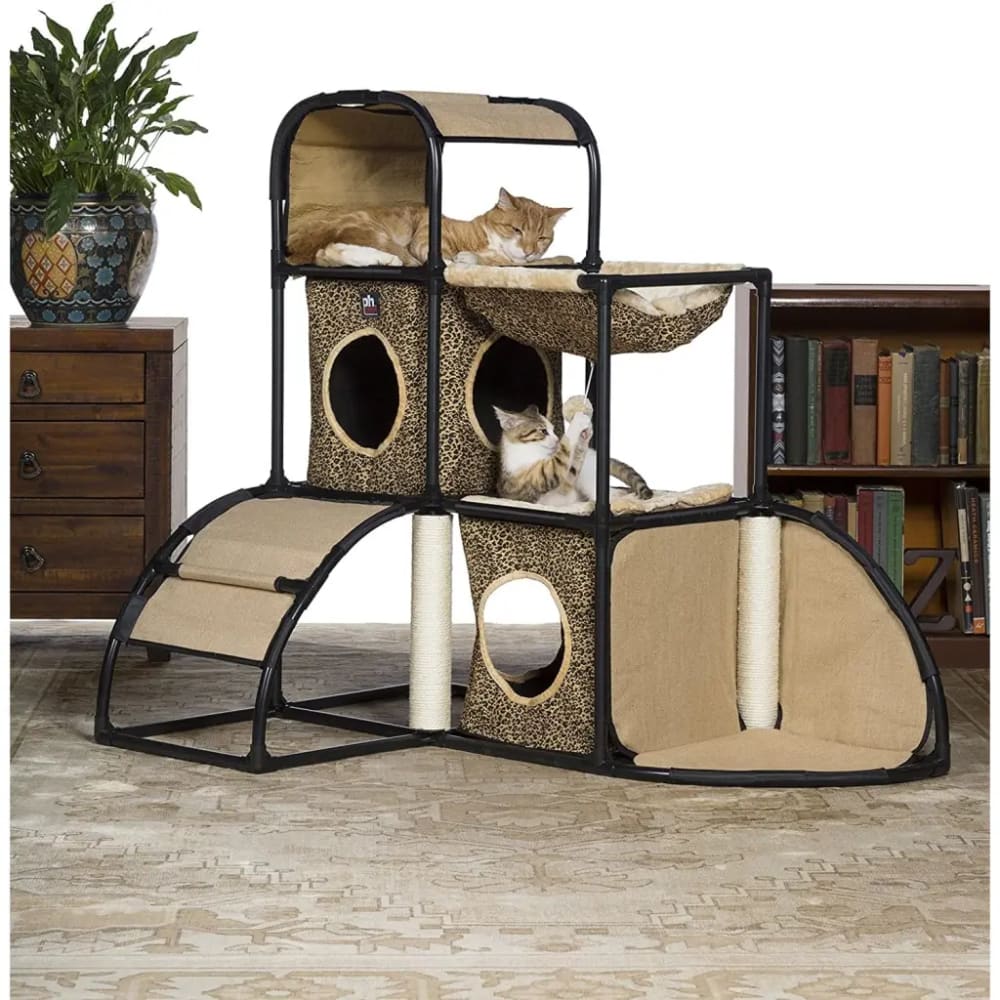 Prevue Pet Products Catville Townhome - Leopard Print - Cat