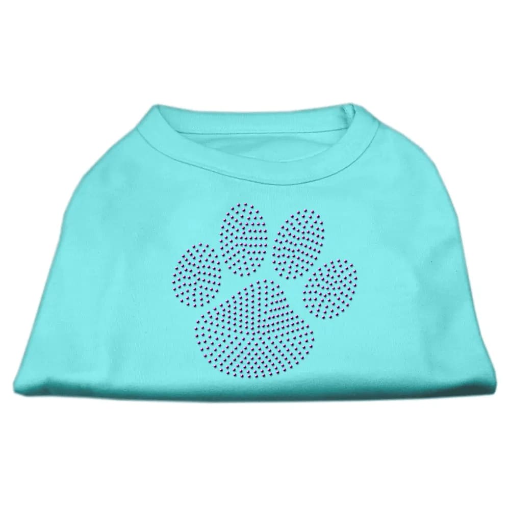 Purple Paw Rhinestud Dog Shirt - Pet Shirt