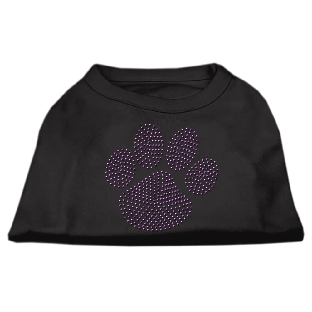 Purple Paw Rhinestud Dog Shirt - Pet Shirt