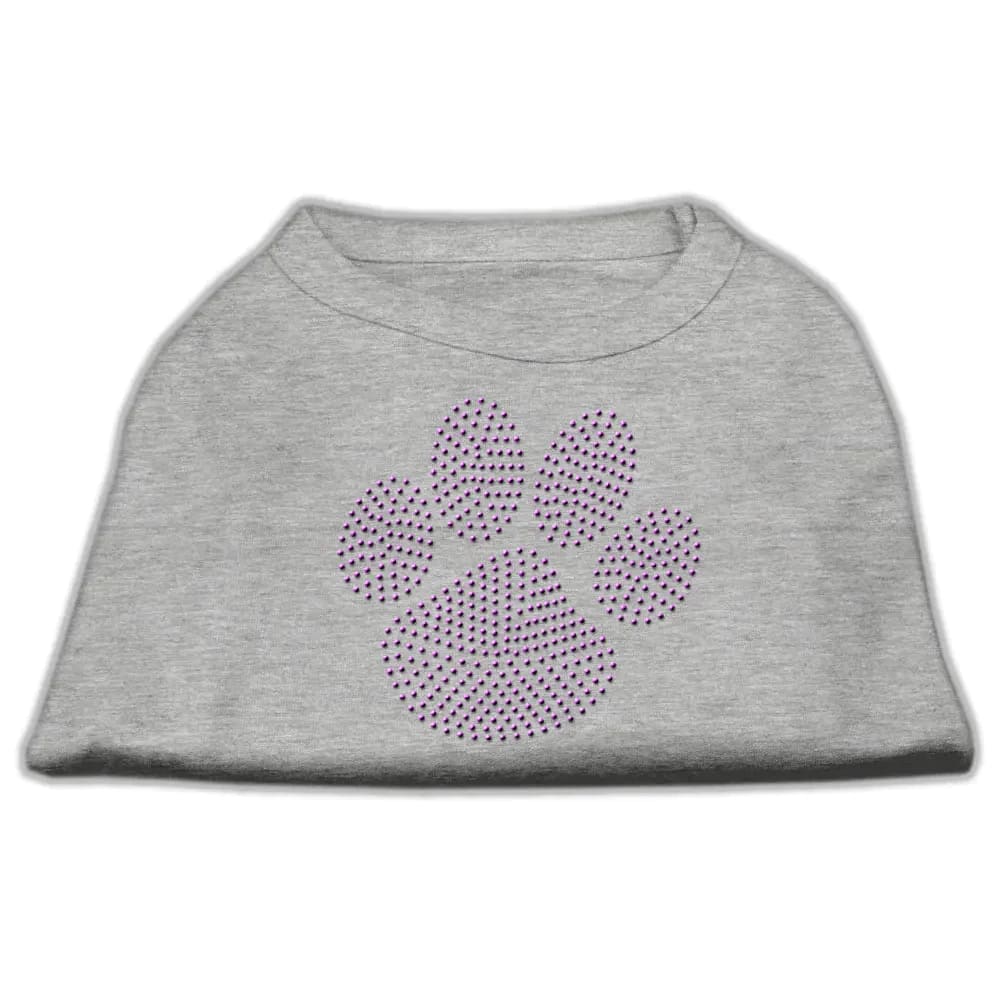 Purple Paw Rhinestud Dog Shirt - Pet Shirt