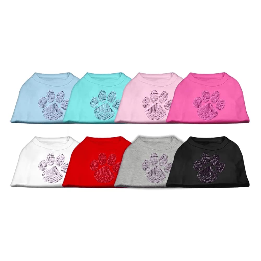 Purple Paw Rhinestud Dog Shirt - Pet Shirt