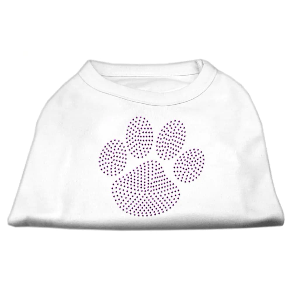 Purple Paw Rhinestud Dog Shirt - Pet Shirt