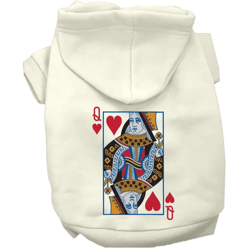 Queen of Hearts Screen Print Pet Hoodie - Screen Print