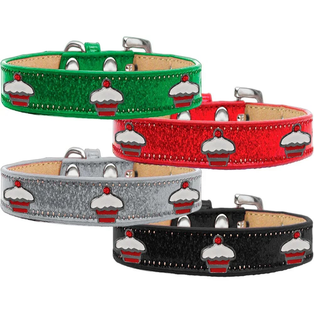 Red Cupcake Widget Dog Collar Ice Cream - Dog Collars - Ice