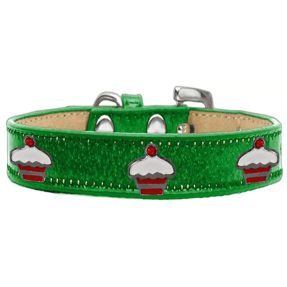 Red Cupcake Widget Dog Collar Ice Cream - Dog Collars - Ice