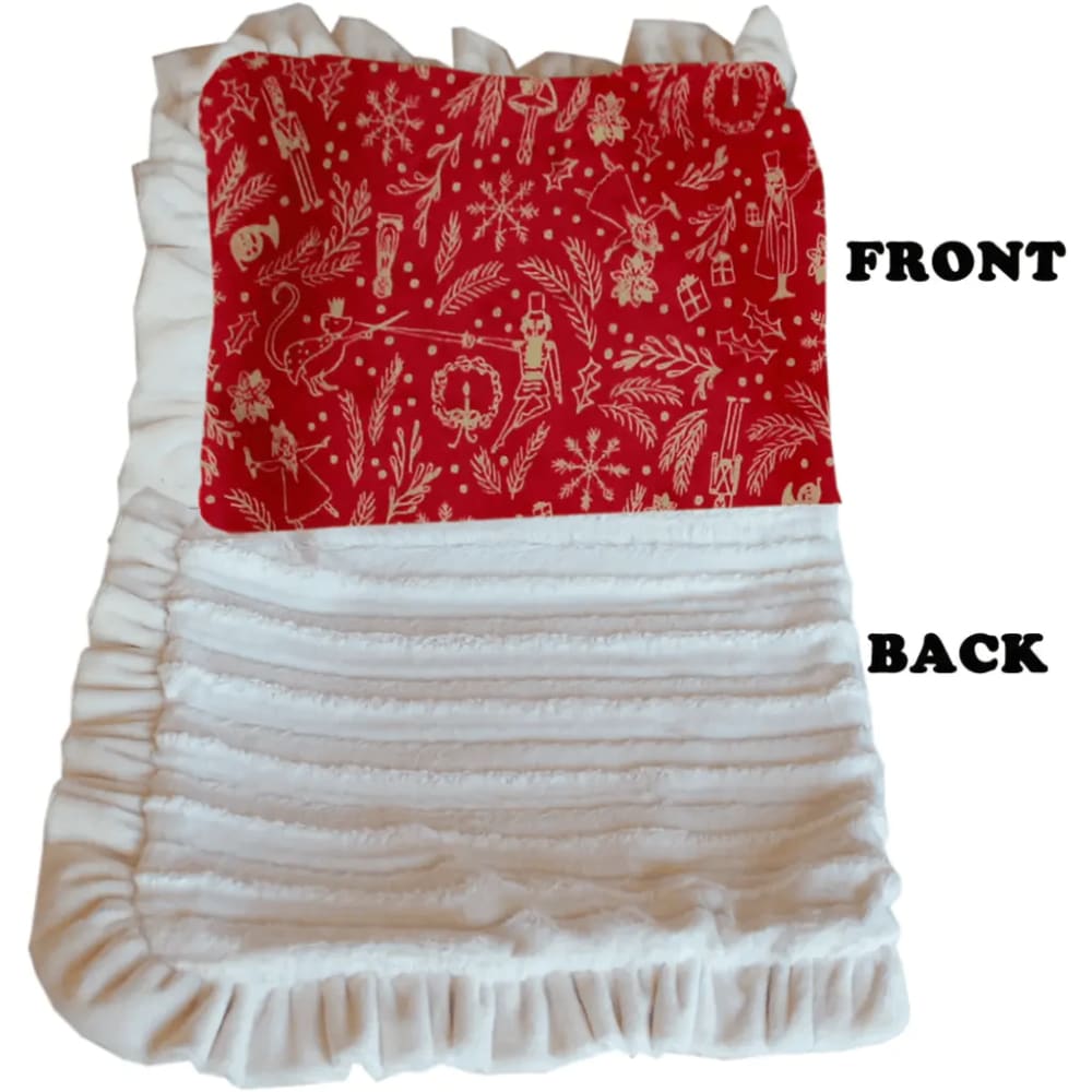 Red Holiday Whimsy Pet Blanket