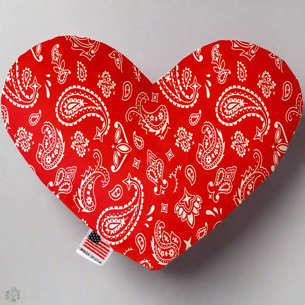 Red Western Heart Dog Toy - Heart Dog Toys