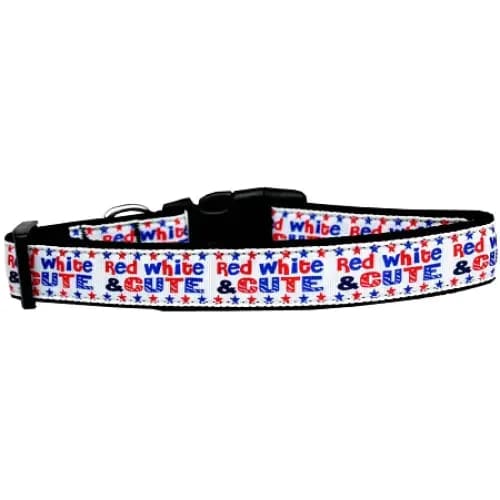 Red White And Cute! Nylon Cat Collar - Cat Collars - Classic