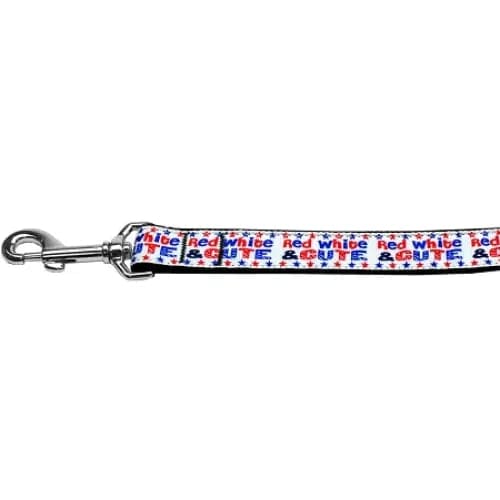 Red White And Cute! Nylon Dog Collar & Leash - Dog Collars