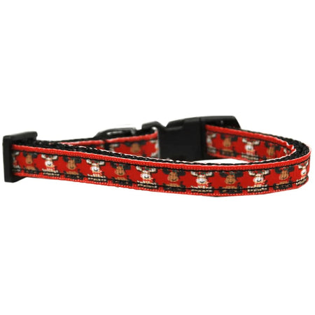 Reindeer Nylon Ribbon Dog Collars and Leashes - Christmas