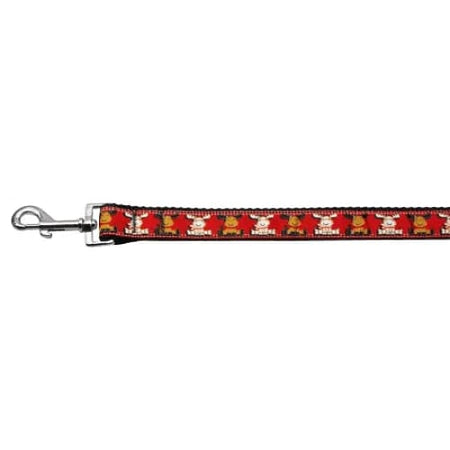 Reindeer Nylon Ribbon Dog Collars and Leashes - Christmas