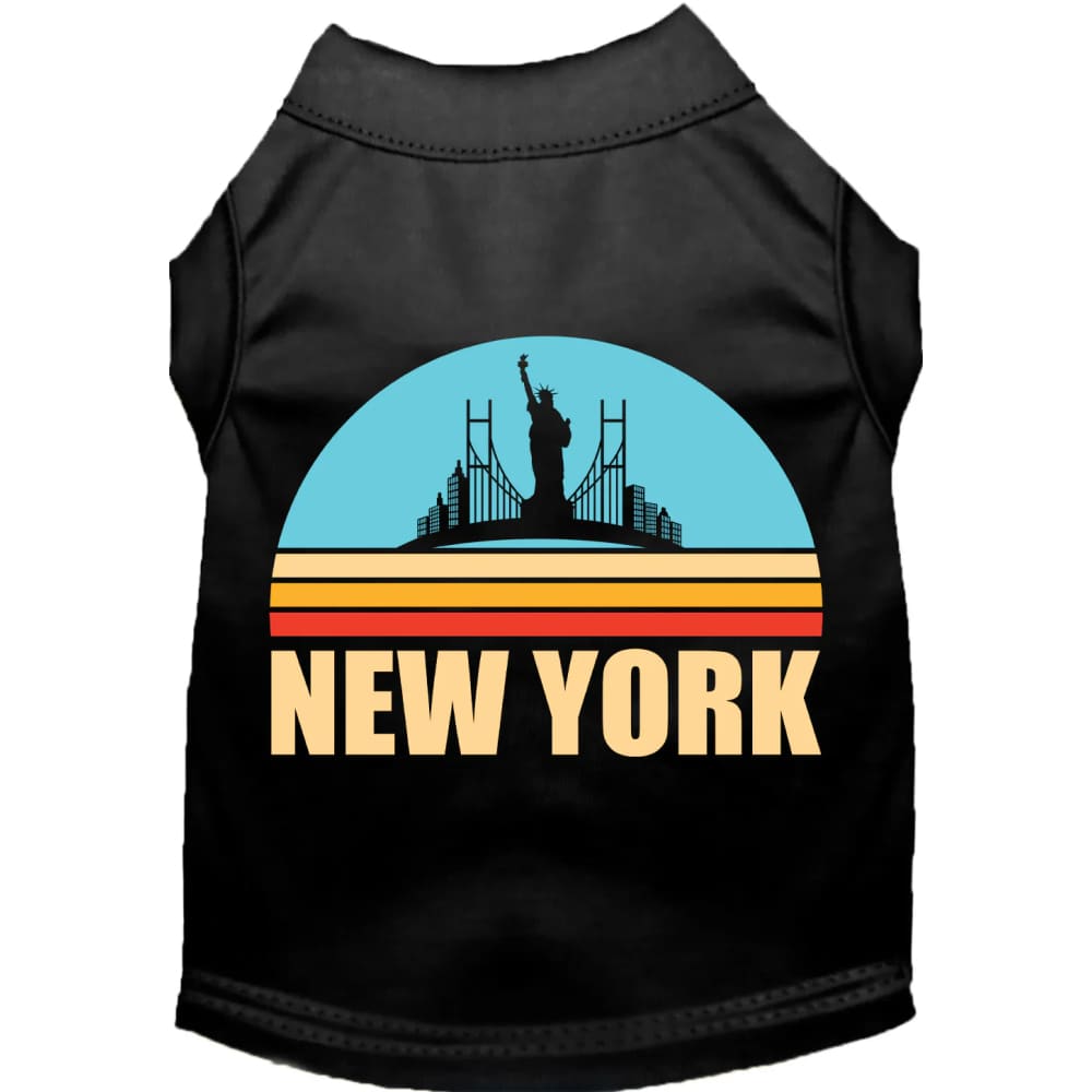 Retro New York Screen Print Pet Shirt - Screen Print Shirts