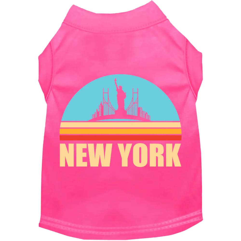 Retro New York Screen Print Pet Shirt - Screen Print Shirts