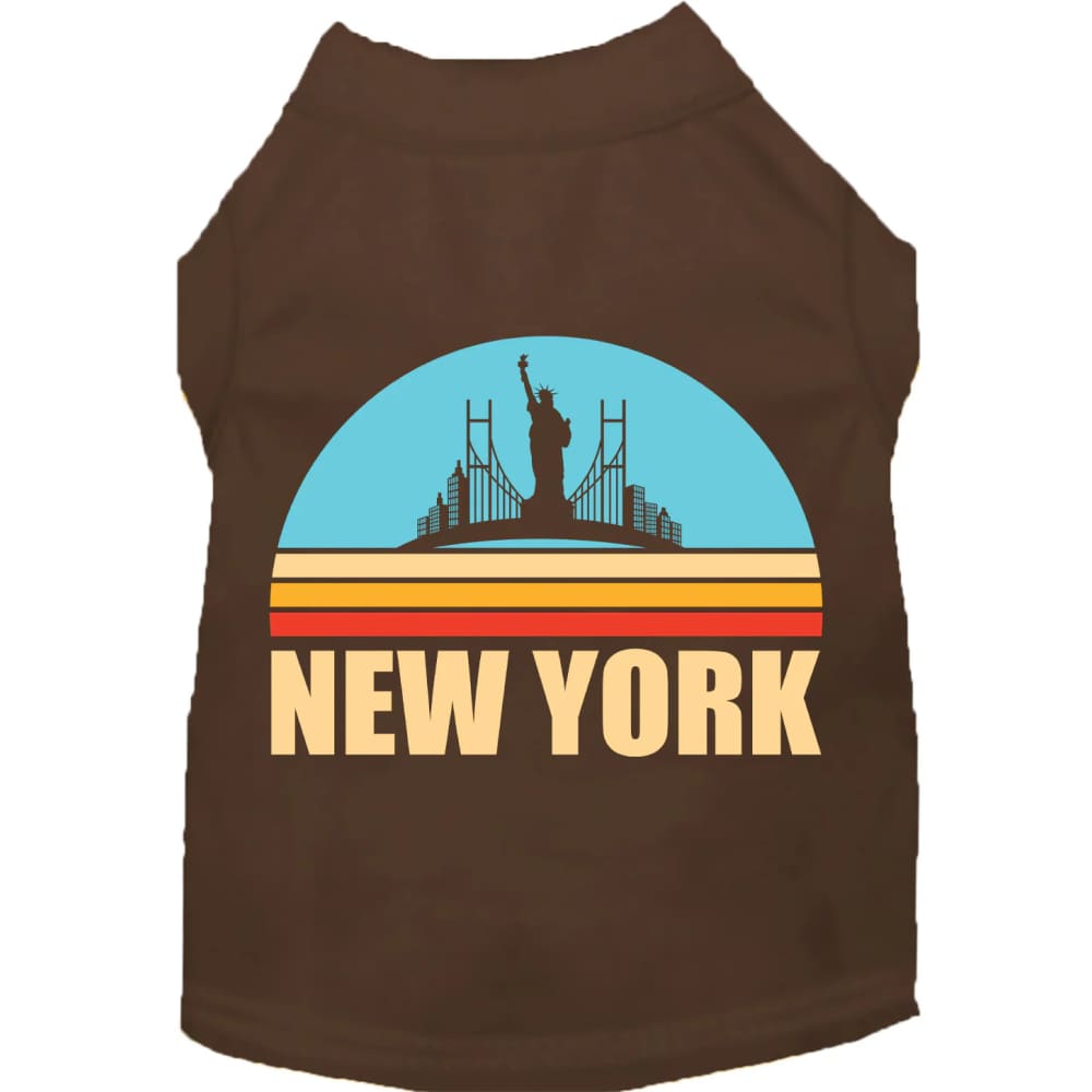 Retro New York Screen Print Pet Shirt - Screen Print Shirts