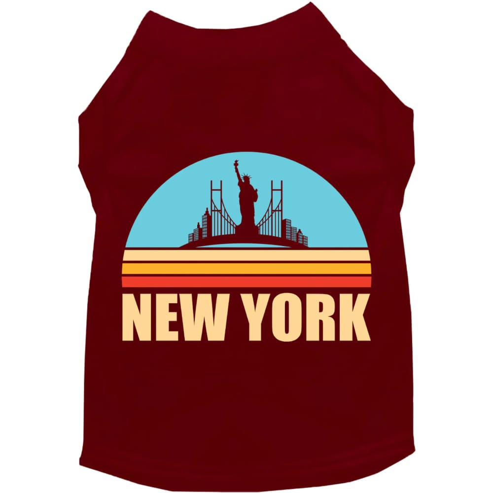 Retro New York Screen Print Pet Shirt - Screen Print Shirts