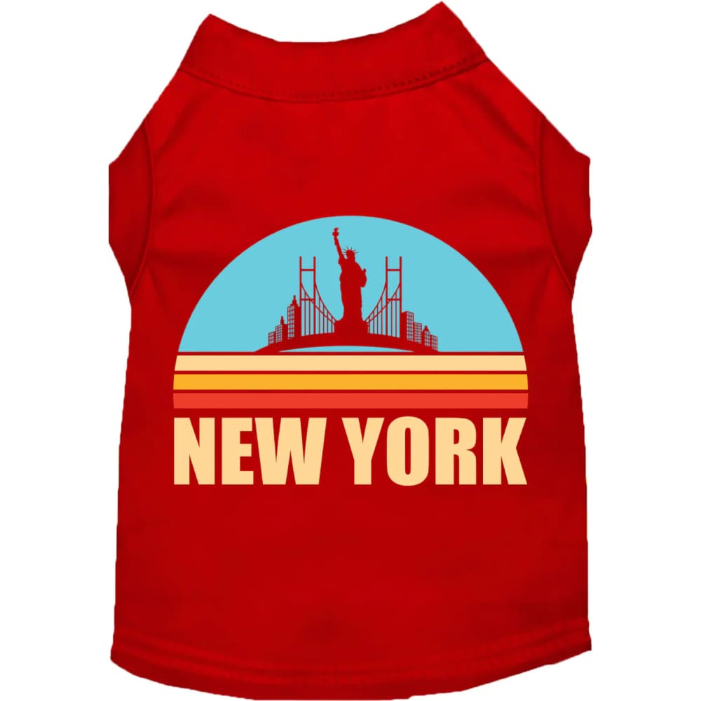 Retro New York Screen Print Pet Shirt - Screen Print Shirts