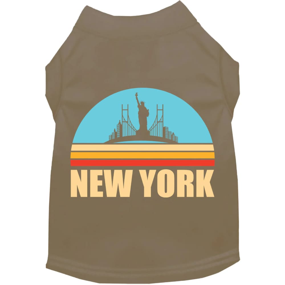 Retro New York Screen Print Pet Shirt - Screen Print Shirts