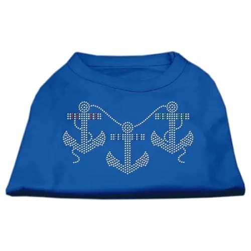 Rhinestone Anchors Pet Shirt - Rhinestone Pet Shirts