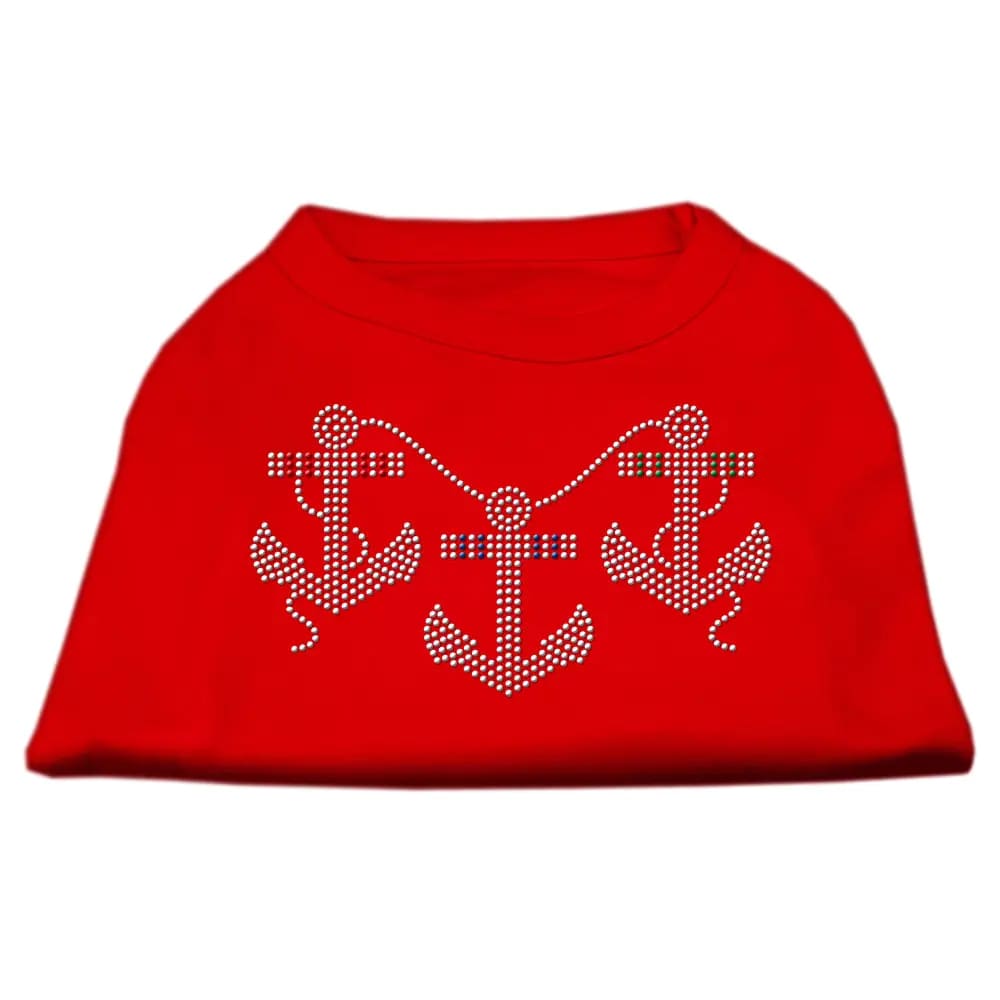 Rhinestone Anchors Pet Shirt - Rhinestone Pet Shirts