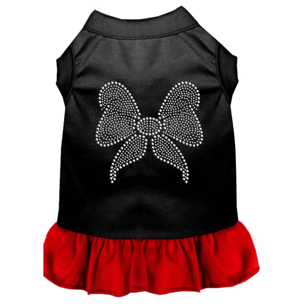 Rhinestone Bow Pet Dress - Rhinestone Dresses