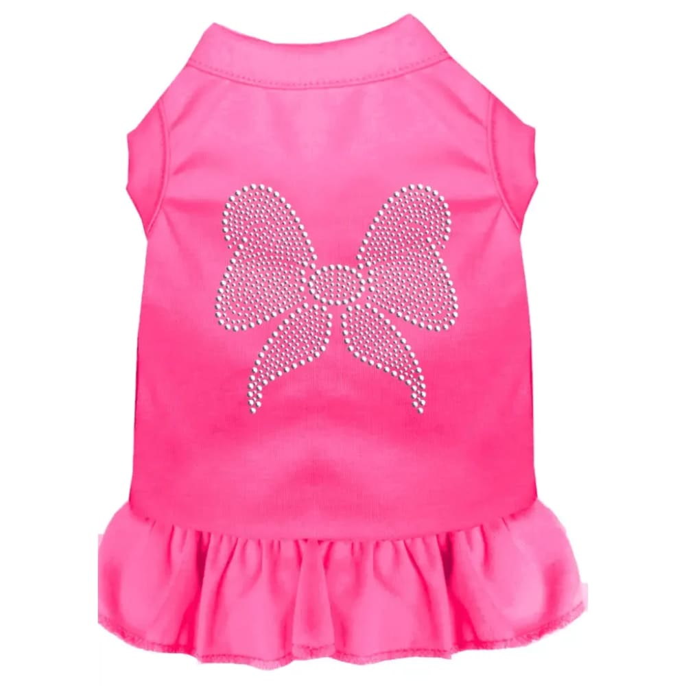 Rhinestone Bow Pet Dress - Rhinestone Dresses