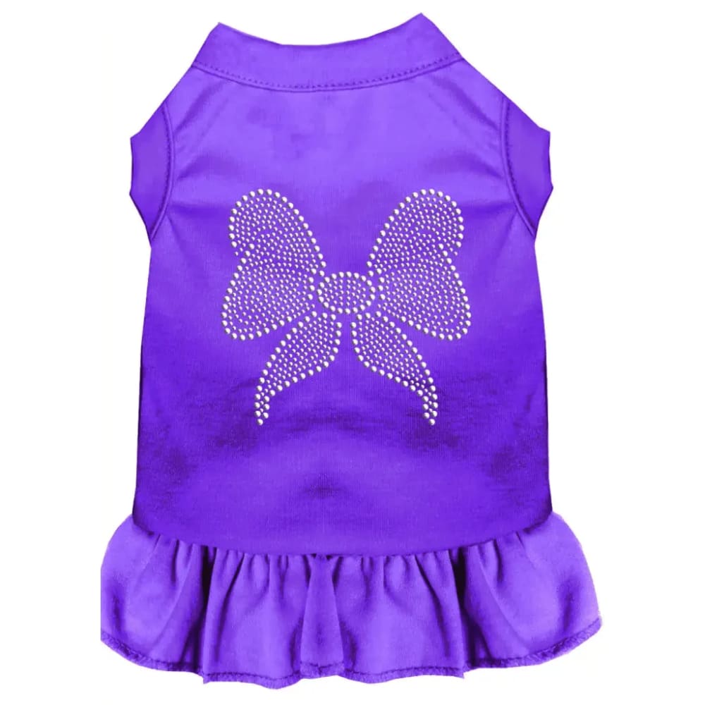 Rhinestone Bow Pet Dress - Rhinestone Dresses