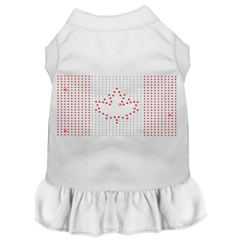 Rhinestone Canadian Flag Pet Dress - Rhinestone Dresses