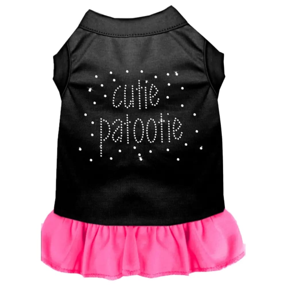 Rhinestone Cutie Patootie Pet Dress - 10-14 Lbs.