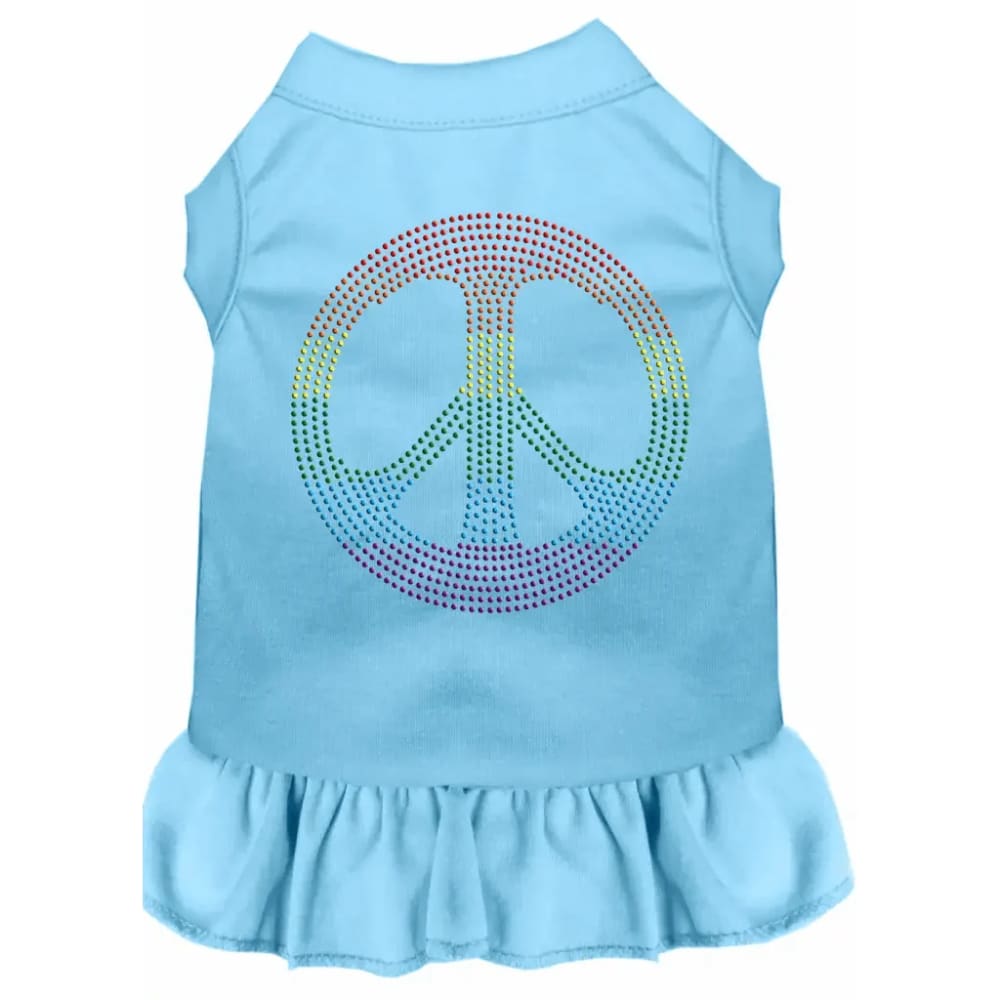 Rhinestone Rainbow Peace Pet Dress - Rhinestone Dresses