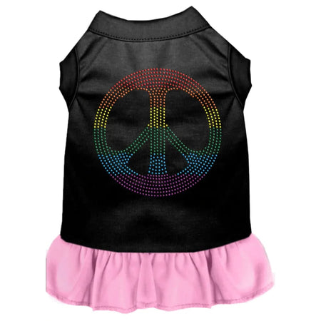 Rhinestone Rainbow Peace Pet Dress - Rhinestone Dresses