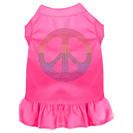 Rhinestone Rainbow Peace Pet Dress - Rhinestone Dresses