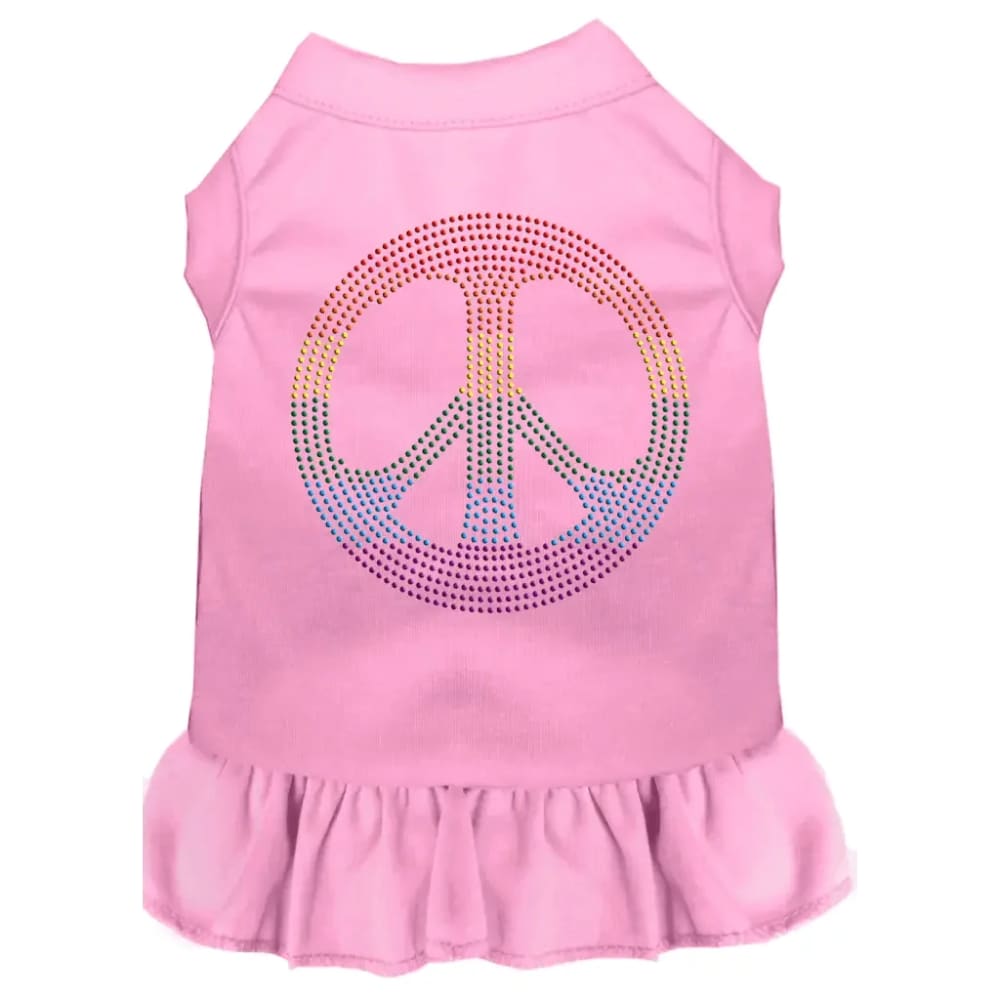 Rhinestone Rainbow Peace Pet Dress - Rhinestone Dresses