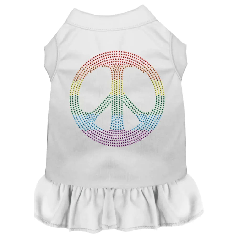 Rhinestone Rainbow Peace Pet Dress - Rhinestone Dresses