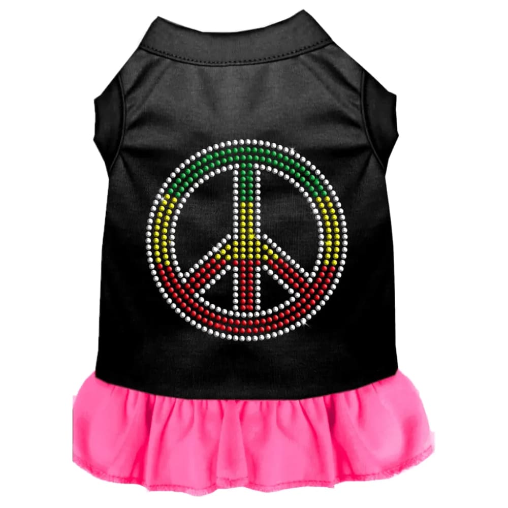 Rhinestone Rasta Peace Dog Dress - Rhinestone Dresses