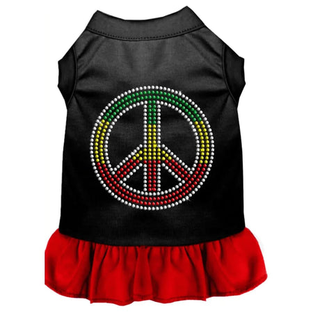 Rhinestone Rasta Peace Dog Dress - Rhinestone Dresses