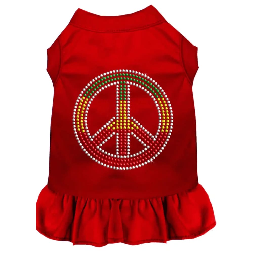 Rhinestone Rasta Peace Dog Dress - Rhinestone Dresses