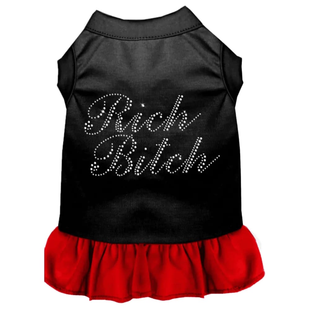 Rhinestone Rich Bitch Dog Dress - Rhinestone Dresses