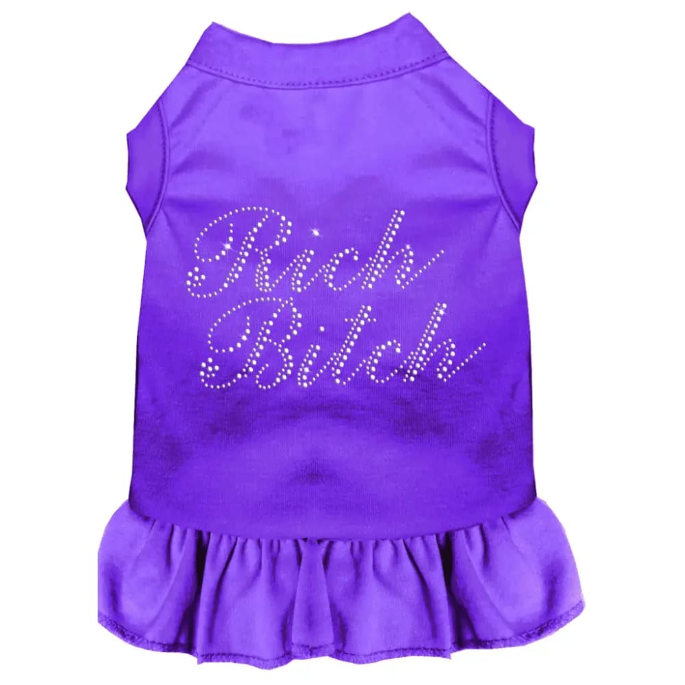 Rhinestone Rich Bitch Dog Dress - Rhinestone Dresses