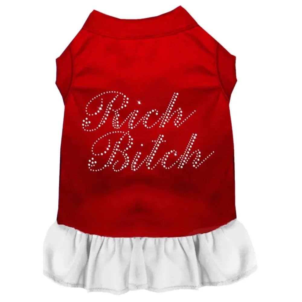 Rhinestone Rich Bitch Dog Dress - Rhinestone Dresses